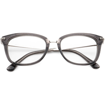 Jimmy Choo Women's Eyeglasses JC218 Y6U Gray Glitter&Gunmetal Rectangular Frame Italy 51[]15 140