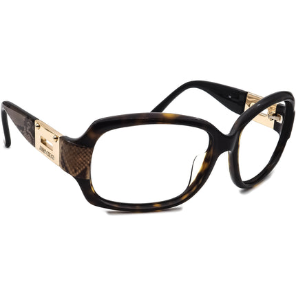 Jimmy Choo Women's Sunglasses Tortoise/Snake Print & Gold Oversized Italy 59 mm