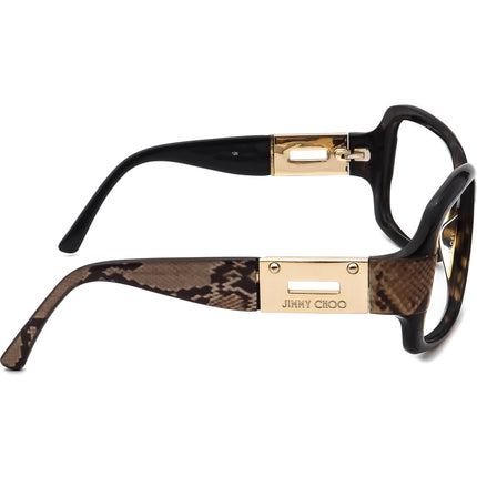 Jimmy Choo Women's Sunglasses Tortoise/Snake Print & Gold Oversized Italy 59 mm