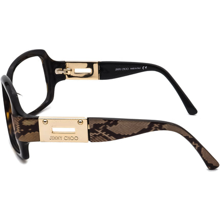 Jimmy Choo Women's Sunglasses Tortoise/Snake Print & Gold Oversized Italy 59 mm