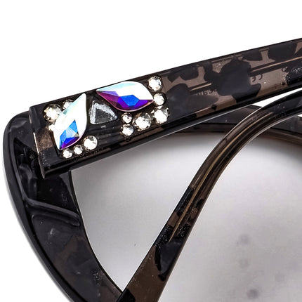 Jimmy Crystal Women's Sunglasses JCS225 Black Pearl Black Pearl with Rhinestones Cat Eye 54 mm