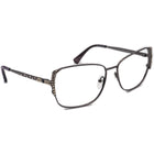 Jimmy Crystal Women's Sunglasses JCS815 Gunmetal with Rhinestones Square Metal 58 mm
