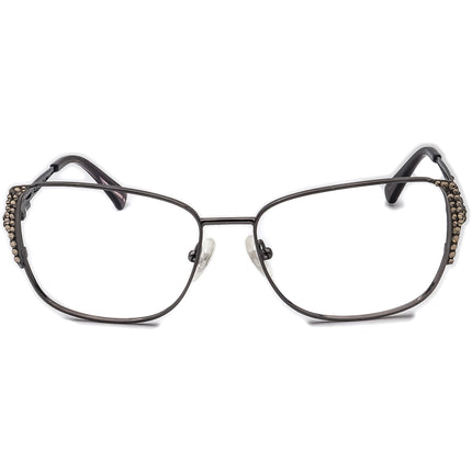 Jimmy Crystal Women's Sunglasses JCS815 Gunmetal with Rhinestones Square Metal 58 mm