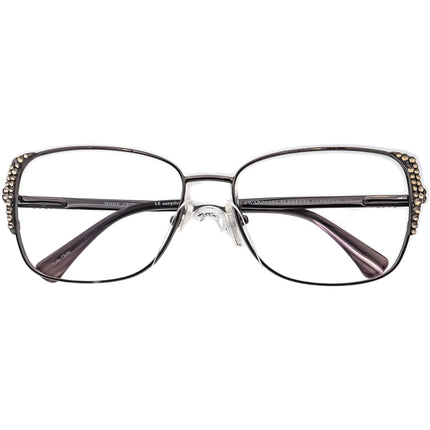 Jimmy Crystal Women's Sunglasses JCS815 Gunmetal with Rhinestones Square Metal 58 mm