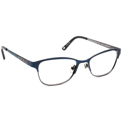 Jimmy Crystal Women's Eyeglasses Nice Navy Blue Rhinestones Browline Metal Frame 51[]16 135
