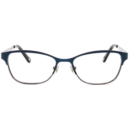 Jimmy Crystal Women's Eyeglasses Nice Navy Blue Rhinestones Browline Metal Frame 51[]16 135