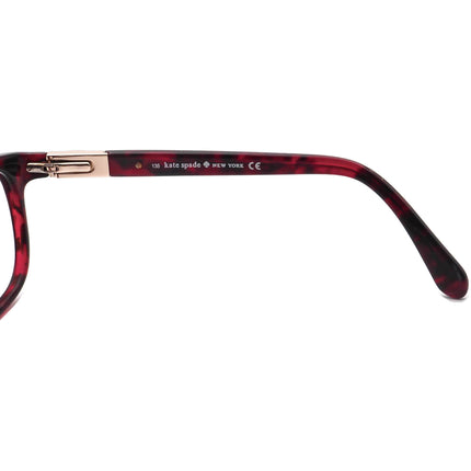 Kate Spade Women's Eyeglasses Josette 01Y9 Burgundy Havana B-Shape Frame 52[]17 135