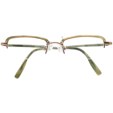 Kate Spade Women's Eyeglasses Paige 0Y12 Light Brown&Lime Green Marble Half Rim Frame Italy 46[]19 130