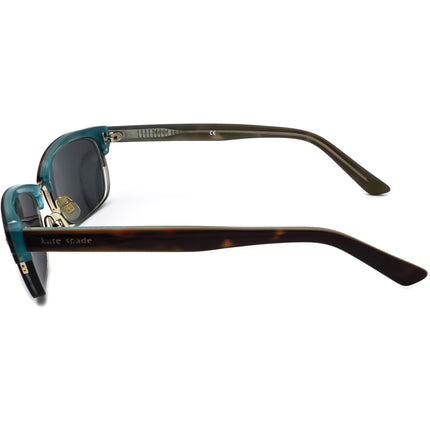 Kate Spade Women's Rx Sunglasses FRAME ONLY Riley/S 0JEY Y6 Tortoise on Aqua Blue Half Rim 52 mm