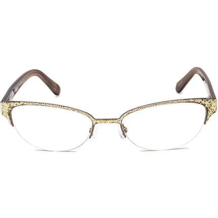 Kate Spade Women's Eyeglasses Shayla 0W48 Sparking Gold/Brown Half Rim Frame 51[]17 135