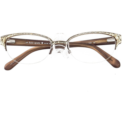 Kate Spade Women's Eyeglasses Shayla 0W48 Sparking Gold/Brown Half Rim Frame 51[]17 135