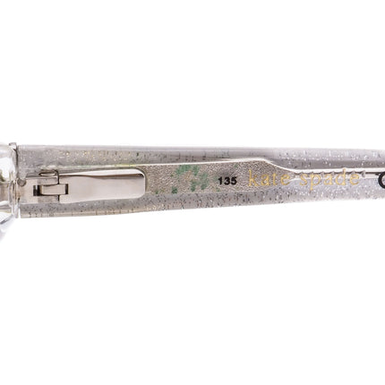 Kate Spade Women's Eyeglasses Tamra 0JBH Black on Glitter White Cat Eye Frame 51[]18 135