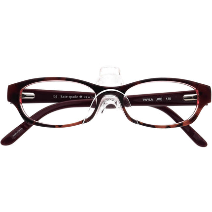 Kate Spade Women's Eyeglasses Twyla JME Burgundy Havana Oval Frame 50[]16 135
