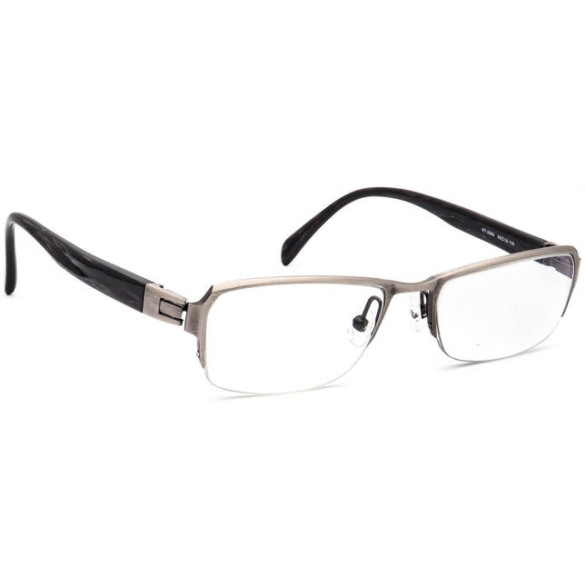 Kio Yamato Eyeglasses KT-328U COL. 74 Brushed Gunmetal Half Rim Frame Japan 53[]18 139