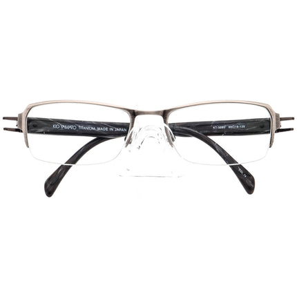 Kio Yamato Eyeglasses KT-328U COL. 74 Brushed Gunmetal Half Rim Frame Japan 53[]18 139