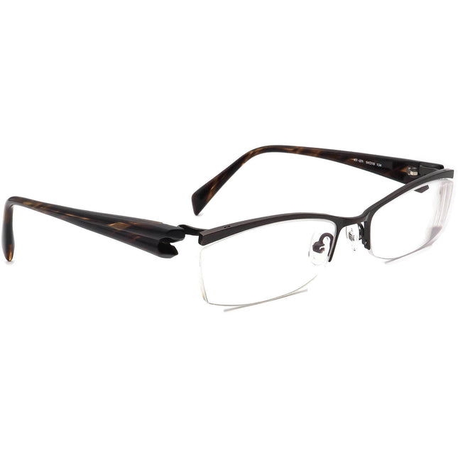 Kio Yamato Eyeglasses KT 271 COL.35 Titanium Brown/Glitter Tortoise Half Rim Frame Japan 54[]18 134