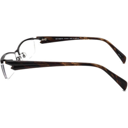 Kio Yamato Eyeglasses KT 271 COL.35 Titanium Brown/Glitter Tortoise Half Rim Frame Japan 54[]18 134
