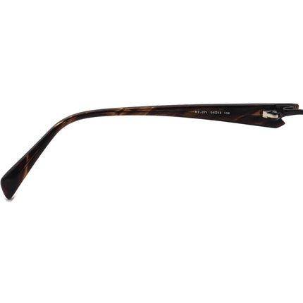 Kio Yamato Eyeglasses KT 271 COL.35 Titanium Brown/Glitter Tortoise Half Rim Frame Japan 54[]18 134