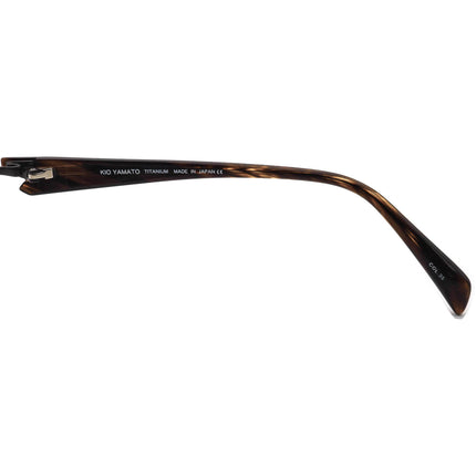 Kio Yamato Eyeglasses KT 271 COL.35 Titanium Brown/Glitter Tortoise Half Rim Frame Japan 54[]18 134