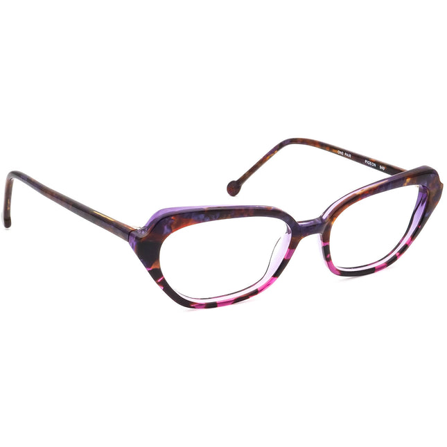 L.A.Eyeworks Women's Eyeglasses Pigeon 949 Violet Galaxy with Purple Semi Cat Eye Frame USA 51[]19 130