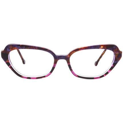 L.A.Eyeworks Women's Eyeglasses Pigeon 949 Violet Galaxy with Purple Semi Cat Eye Frame USA 51[]19 130