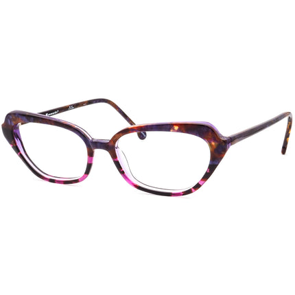 L.A.Eyeworks Women's Eyeglasses Pigeon 949 Violet Galaxy with Purple Semi Cat Eye Frame USA 51[]19 130