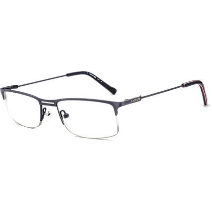 Lacoste Eyeglasses L2117 467 Slate Blue Half Rim Metal Frame 51[]19 140