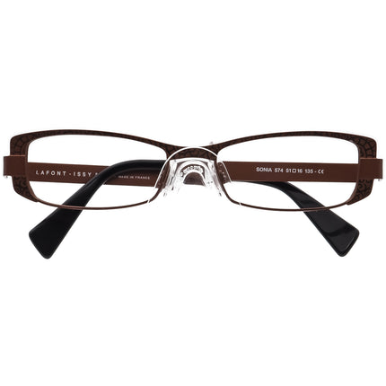 Lafont - Issy & La Women's Eyeglasses Sonia 574 Brown Rectangular Metal Frame France 51[]16 135