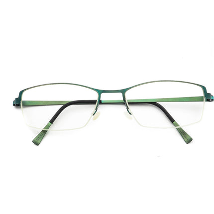 Lindberg Eyeglasses No.097/4C31 7175 Col. 117 Strip Titanium Green Half Rim Frame 51[]16 150