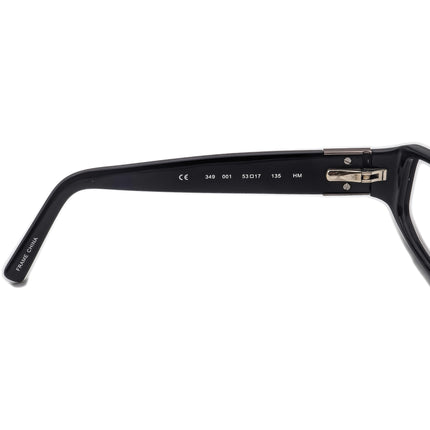 Luxe Women's Eyeglasses 349 001 made with Swarovski Elements Black Rhinestones Rectangular Frame 53[]17 135