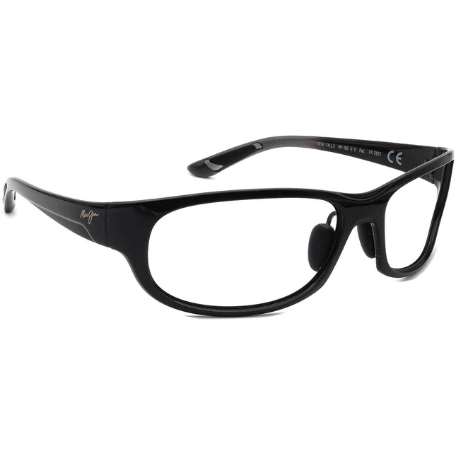 Maui Jim Sunglasses MJ417-02J Twin Falls MP-BG Glossy Black Wrap Japan 63 mm