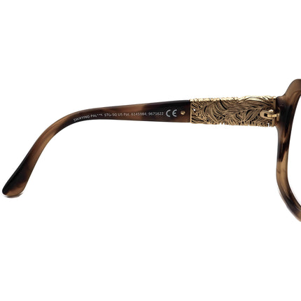 Maui Jim Women's Sunglasses MJ530-93 Swaying Palms STG-SG Brown Marble/Gold Square Italy 57 mm