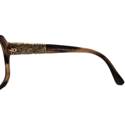 Maui Jim Women's Sunglasses MJ530-93 Swaying Palms STG-SG Brown Marble/Gold Square Italy 57 mm
