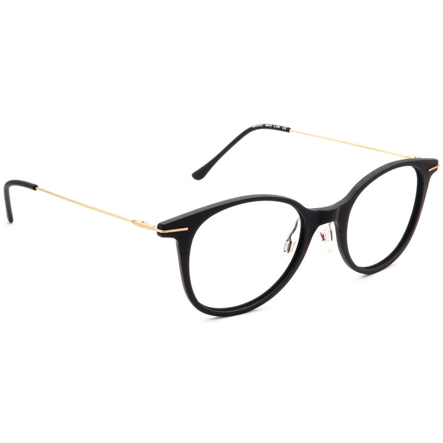 Maui Jim Eyeglasses MJO2413-2M Matte Black with Gold Temples Round Frame Italy 48[]21 140