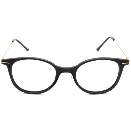 Maui Jim Eyeglasses MJO2413-2M Matte Black with Gold Temples Round Frame Italy 48[]21 140