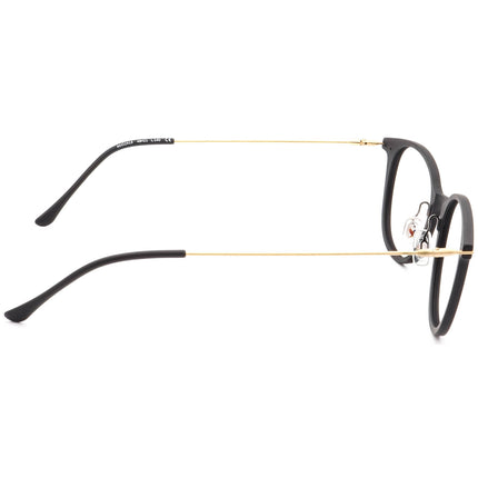 Maui Jim Eyeglasses MJO2413-2M Matte Black with Gold Temples Round Frame Italy 48[]21 140