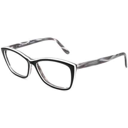 Maui Jim Women's Eyeglasses MJO 2113-02D Black White Grey Pearl Rectangular Frame Italy 53[]14 135
