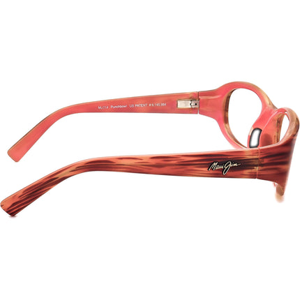 Maui Jim Women's Sunglasses MJ 219-12 Punchbowl Woody Brown on Pink Rectangular Italy 54 mm