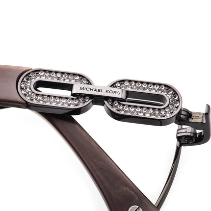 Michael Kors Women's Eyeglasses MK365 034 Gunmetal Rhinestones Rectangular Frame 53[]18 135
