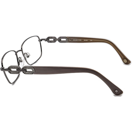 Michael Kors Women's Eyeglasses MK365 034 Gunmetal/Gray Rhinestones Rectangular Frame 51[]18 135