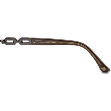 Michael Kors Women's Eyeglasses MK365 034 Gunmetal/Gray Rhinestones Rectangular Frame 51[]18 135