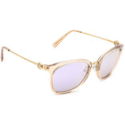 Michael Kors Women's Mirrored Sunglasses MK 2064 (Lugano) 33544V 2N Transparent Brown&Gold 53 mm