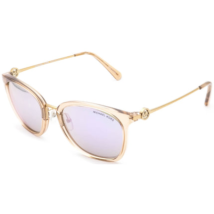 Michael Kors Women's Mirrored Sunglasses MK 2064 (Lugano) 33544V 2N Transparent Brown&Gold 53 mm