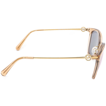 Michael Kors Women's Mirrored Sunglasses MK 2064 (Lugano) 33544V 2N Transparent Brown&Gold 53 mm