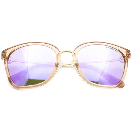 Michael Kors Women's Mirrored Sunglasses MK 2064 (Lugano) 33544V 2N Transparent Brown&Gold 53 mm