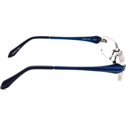 Mikli Eyeglasses 2235-04 Navy Blue Rimless Metal Frame 52[]16 135