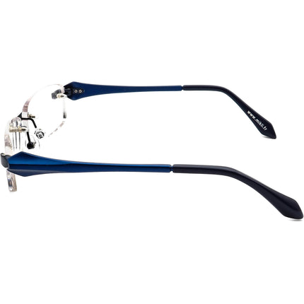 Mikli Eyeglasses 2235-04 Navy Blue Rimless Metal Frame 52[]16 135