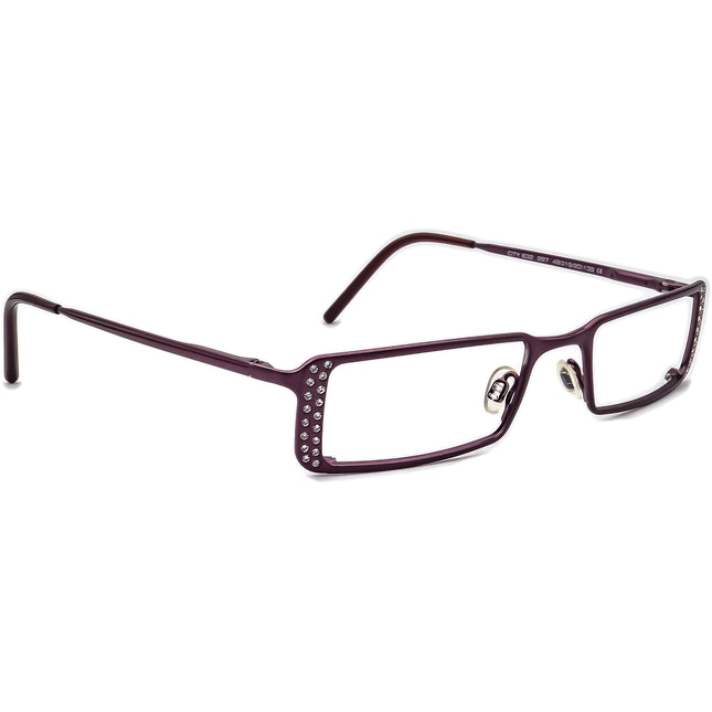 Neostyle Women's Eyeglasses City 632 297 Plum Rhinestones Rectangular Metal Frame Italy 49[]20 135