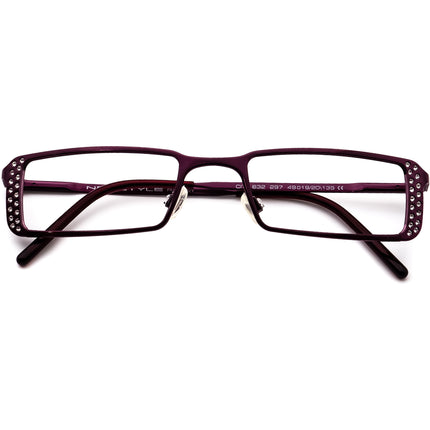 Neostyle Women's Eyeglasses City 632 297 Plum Rhinestones Rectangular Metal Frame Italy 49[]20 135