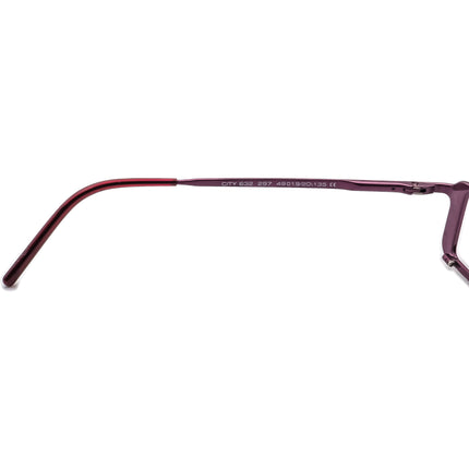 Neostyle Women's Eyeglasses City 632 297 Plum Rhinestones Rectangular Metal Frame Italy 49[]20 135